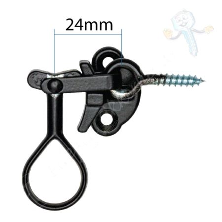 Vinduslukker 24mm Sort sv.pk