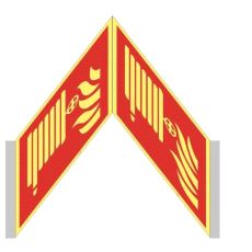 84540 Skilt Brannslange plog 150x150mm