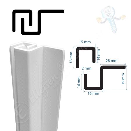 Sikringsjern UF Profil Hvit 1 Stk.