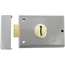 MX630 Utenpåliggende Reilelås Grå sv.pk