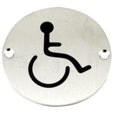 GS012 Toalettskilt Handicap Rustfritt stål