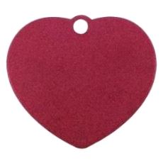 KDA063 Hjerte 25mm Rød Aluminium