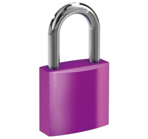 VHS619/38 Alu. Hengelås Lilla