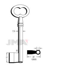 1203G Nøkkelemne, 6109