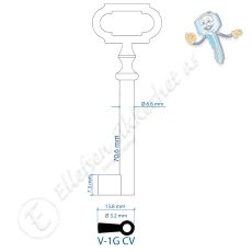V-1GCV Nøkkelemne Brun