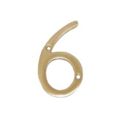 Husnummer 6 Messing 76mm