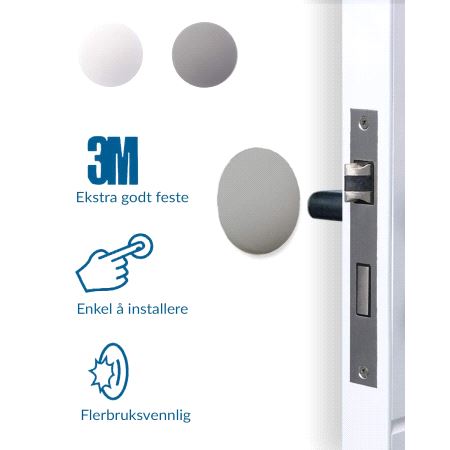 Dørstopper Ø40 Selvklebende Grå