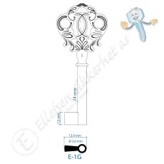 E-1G Nøkkelemne Messing