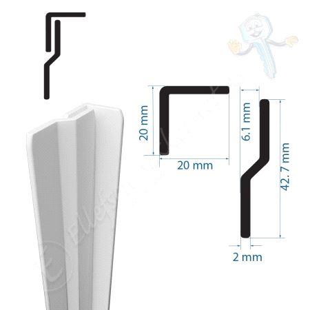 Sikringsjern i Profil Hvit 1 Stk.