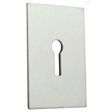 SP116 Nøkkelskilt med lim. 47x65mm. Rustfritt stål