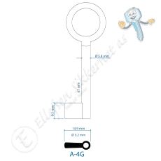 A-4G Nøkkelemne Messing