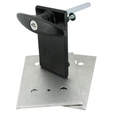 E1618 Garasjehåndtak med dekkplate. Sort