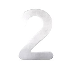 Husnummer 2 rustfritt 140mm