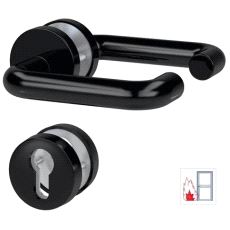 ZT2154 Euro Dørvrider med sylinderskilt. Sort