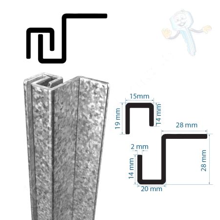 Sikringsjern UFH Profil Galv. 1 Stk.