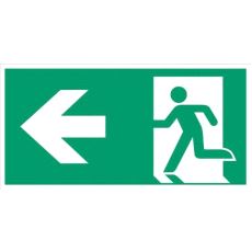 63270 Nødgangsmerking med Retningsbeskrivelse 300x150mm
