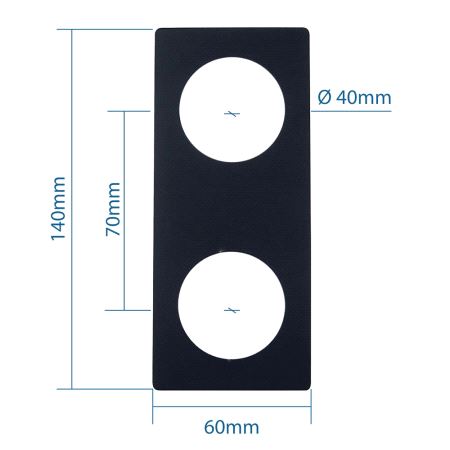 7590-E Dekkskilt Sort matt