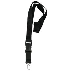 6-066 Nøkkelbånd med klips. Sort
