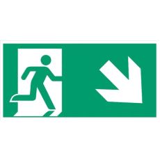 63310 Nødgangsmerking med Retningsbeskrivelse 300x150mm
