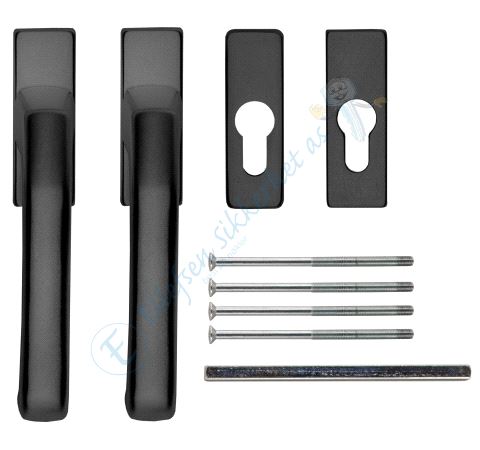 Skyvedørsvrider Sort