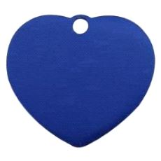 KDA060 Hjerte 25mm Blå Aluminium