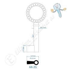 AA-2G Nøkkelemne Messing