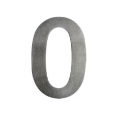 Husnummer 0 rustfritt 140mm