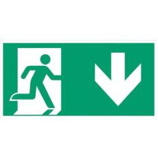 63210 Nødgangsmerking med Retningsbeskrivelse 300x150mm