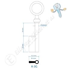A-3G Nøkkelemne Messing