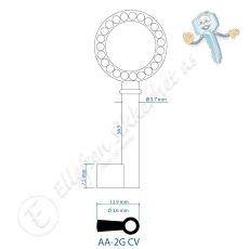 AA-2GCV Nøkkelemne Brun