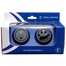 5568CK-E Sylinder Sort matt. M/Ringer. 508 profil sv.pk