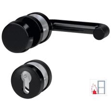ZT2155 Euro Dørvrider/Fast kule med sylinderskilt. Sort