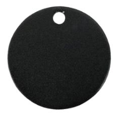 KDA051 Rund 25mm Sort Aluminium