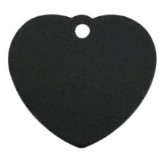 KDA061 Hjerte 25mm Sort Aluminium