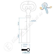J-3GCV Nøkkelemne Brun