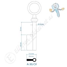 A-3GCV Nøkkelemne Brun