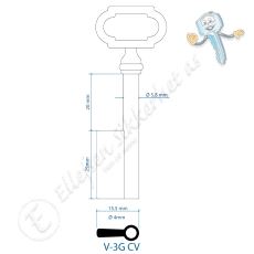 V-3GCV Nøkkelemne Brun