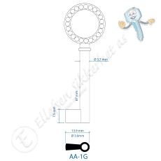 AA-1G Nøkkelemne Messing