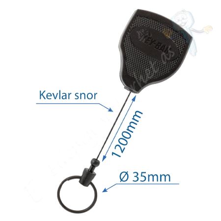 Key-Back S48K Super Klipsfeste Kevlar 1200 Sort