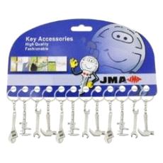 CA174 Nøkkelring verktøy metall 12 stk.