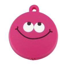 CA307 Plastkappe med Led, Rosa Smiley