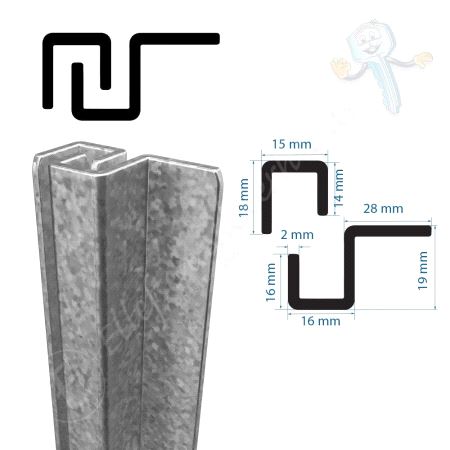 Sikringsjern UF Profil Galv 1 Stk.