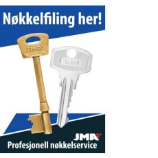 Plakat PVC. Nøkkelfiling Her! 50x70