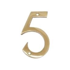 Husnummer 5 Messing 76mm