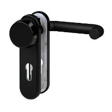 ZT2152 Langskilt med vrider/Fast kule. Rund. CC72. Sort