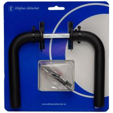 Dørvrider L-form 16mm. Sort matt sv.pk