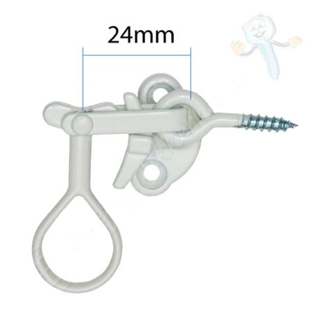 Vinduslukker 24mm Hvit sv.pk