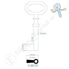 V-2GCV Nøkkelemne Brun