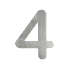 Husnummer 4 rustfritt 140mm