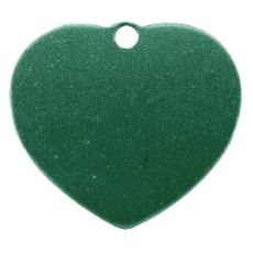 KDA062 Hjerte 25mm Grønn Aluminium
